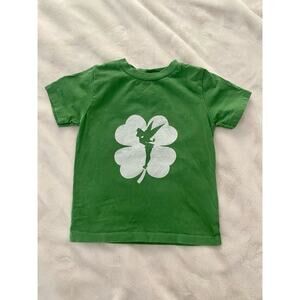 Port & Company for Disney Tinkerbell 4 leaf clover 2T shirt in Green